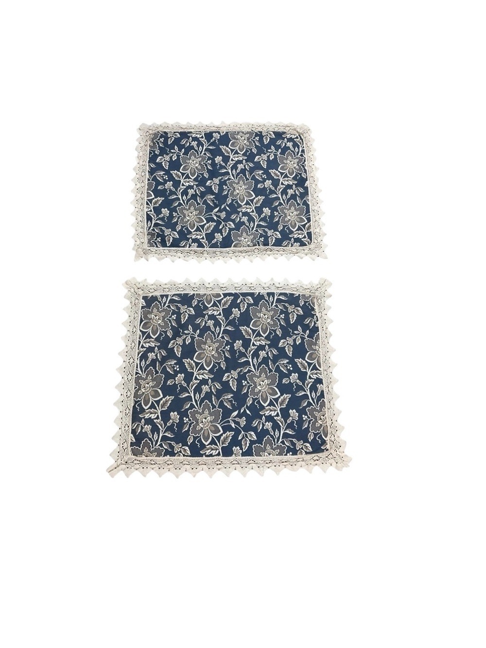 Linen Source Floral Lace 100% Cotton Pillow Shams Set of 2 Cottagecore